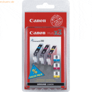 Canon Tintenpatrone Canon CLI8CMY Multipack cyan magenta yellow