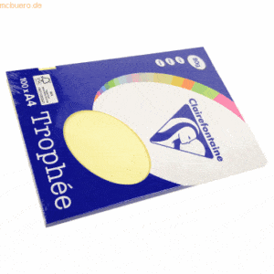 5 x Clairefontaine Kopierpapier Trophee A4 80g/qm VE=100 Blatt gelb