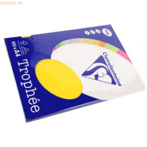 5 x Clairefontaine Kopierpapier Trophee A4 80g/qm VE=100 Blatt kanarie