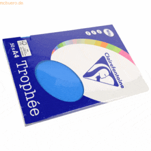 5 x Clairefontaine Kopierpapier Trophee A4 160g/qm VE=50 Blatt karibik