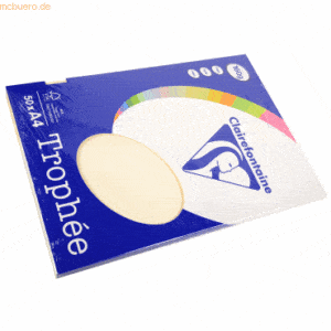 5 x Clairefontaine Kopierpapier Trophee A4 160g/qm VE=50 Blatt sand