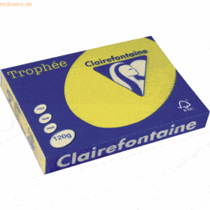 Clairefontaine Kopierpapier Trophee A4 120g/qm VE=250 Blatt sonne/gelb