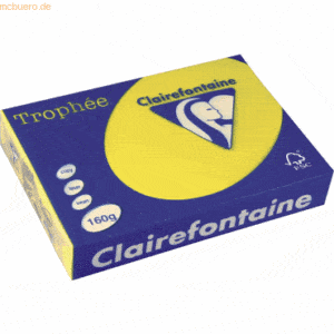 Clairefontaine Kopierpapier Trophee A4 160g/qm VE=250 Blatt sonne/gelb