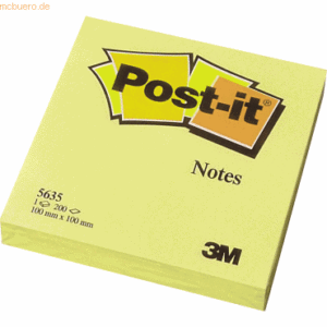 Post-it Notes Haftnotizen 100x100mm gelb VE=200 Blatt