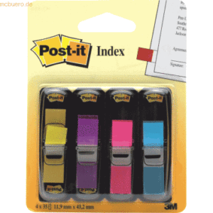 Post-it Index Haftstreifen Index Mini 4x35 Streifen Set mit lemon lila
