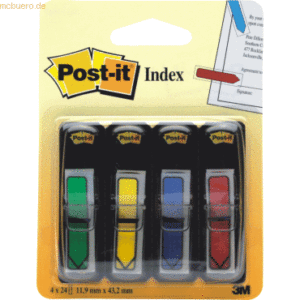 Post-it Index Haftstreifen Index Pfeile je 24 rot blau gelb grün