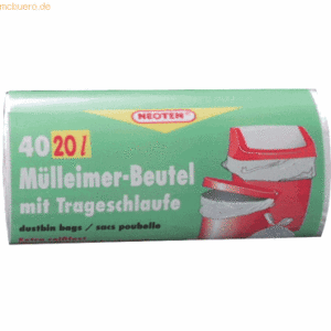 Neoten Müllbeutel 20l 500x670mm VE=40 Stück natur