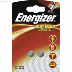 Energizer Knopfzelle A76/LR44/V13GA VE=2 Stück