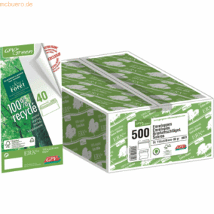 GPV Briefumschläge C6 haftklebend RC weiß VE=40 Stück