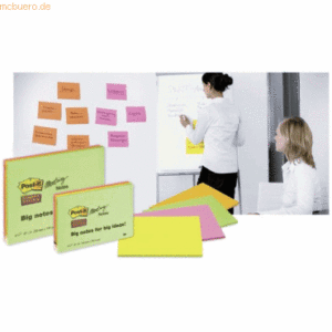 Post-it Notes Haftnotizen Meeting Notes 203x152mm sortiert VE= 4 Stück