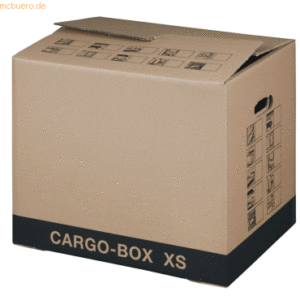 10 x smartboxpro Umzugskarton Cargo-Box XS 455x380x345mm braun