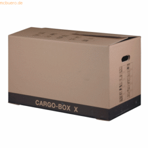 10 x smartboxpro Umzugskarton Cargo-Box X 637x360x340mm braun