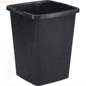 6 x Durable Abfalltonne schwarz 90l