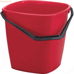 6 x Durable Eimer Bucket 14l rot