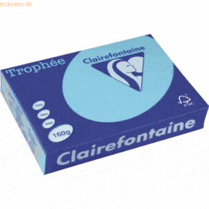 Clairefontaine Kopierpapier Trophee Pastell A4 160g/qm blau VE=250 Bla