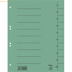 Bene Trennblätter A4 250g/qm grün VE=100 Stück