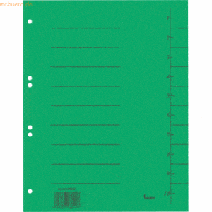 Bene Trennblätter A4 Karton 210g/qm grün VE=50 Blatt