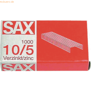 Sax Heftklammern 10/5 verzinkt VE=1000 Stück