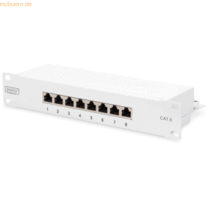 Assmann DIGITUS 1HE CAT 6 Patch Panel geschirmt 8-Port RJ45