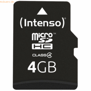 Intenso International Intenso 4GB microSDHC Class 4 + SD-Adapter