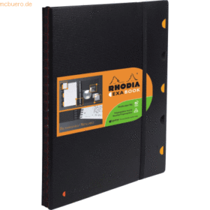 6 x Exacompta Meetingbook A5 90g/qm 160 Blatt liniert schwarz