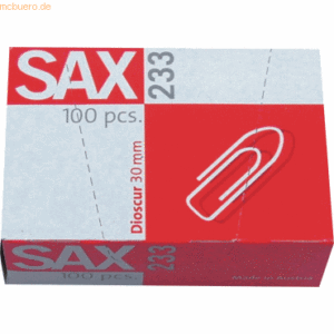 Sax Briefklammern 30mm verzinkt VE=100 Stück