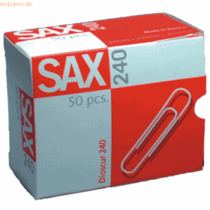 Sax Briefklammern verzinkt 78mm VE=50 Stück