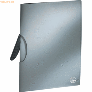 Ecobra Klemmmappe Swing-Clip-Mappe A4 für 30 Blatt silver shadow
