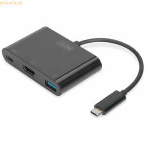 Assmann DIGITUS USB Type-C HDMI 3-Port Adapter HDMI USB-C (PD) USB 3.0