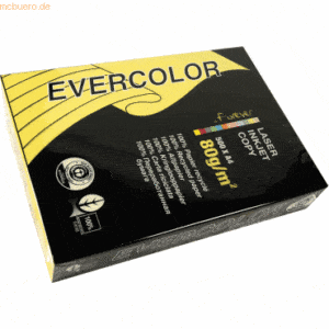 Clairefontaine Kopierpapier Forever Evercolor DIN A4 gelb 80 g/qm VE=5