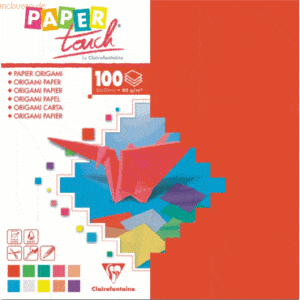 8 x Clairefontaine Origamipapier 12x12cm VE=100 Blatt farbig sortiert