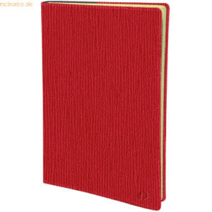 Quo Vadis Buchkalender Minister Prestige 16x24cm Sahara rot 2023