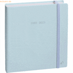 Quo Vadis Buchkalender Plan Day 16x16cm Pastel Blau 2023
