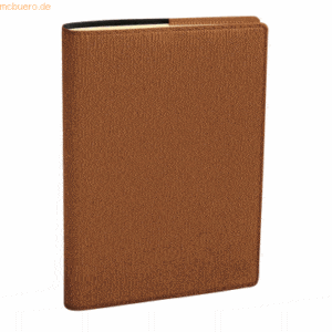 Quo Vadis Buchkalender Pre Prestige 21x27cm Sahara hellbraun 2023