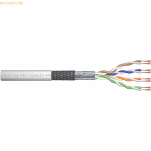 Assmann DIGITUS CAT 5e SF-UTP Roh-Patchkabel 100m Box PVC Simplex Grau