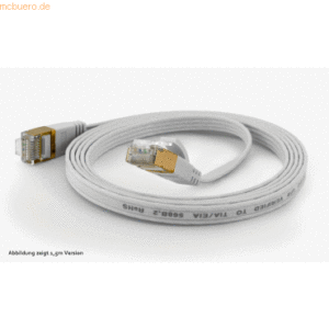 wantec wantecWire Patchkabel CAT6A extraflach FTP weiss 5