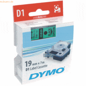 Dymo Beschriftungsband D1 19mm schwarz auf grün