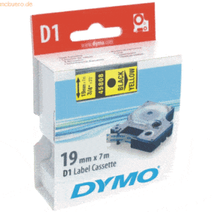 Dymo Etikettenband Dymo D1 19mm/7m schwarz/gelb