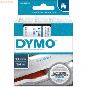 Dymo Beschriftungsband D1 19mm blau auf weiß