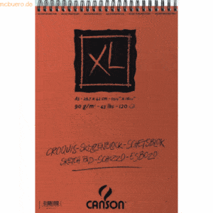 Canson Spiralblock XL Block Skizzen- und Zeichenpapier A4 120 Blatt