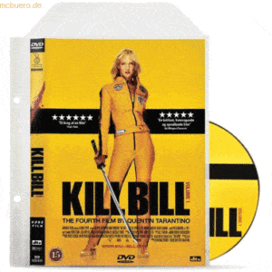 3L DVD Schutzhüllen 162x185mm transparent mit Klappe und Abheftrand VE