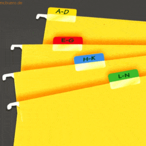 3L Registertaben selbstklebend non-permanent farbig sortiert 12x25mm 7