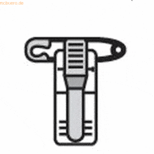 3L Kombiklemme für Namensschilder mit Nadel 13x22mm VE=100 Stück