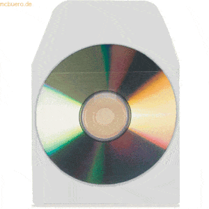 3L CD/DVD-Taschen selbstklebend 127x127mm mit Verschluss VE=100 Stück