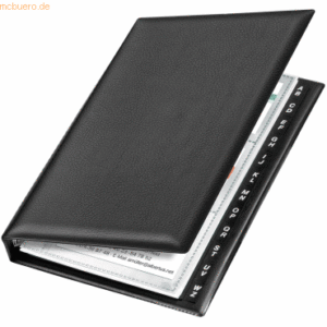 Veloflex Visitenkartenringbuch 145x225mm schwarz