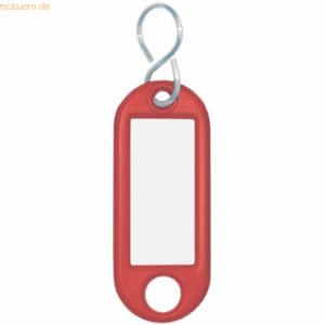 Wedo Schlüsselanhänger mit S-Haken VE=10 Stück rot
