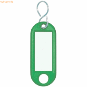 Wedo Schlüsselanhänger mit S-Haken VE=10 Stück grün