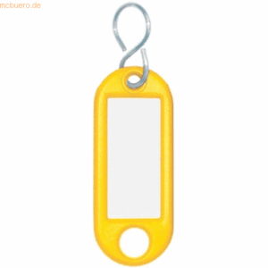 Wedo Schlüsselanhänger mit S-Haken VE=10 Stück gelb