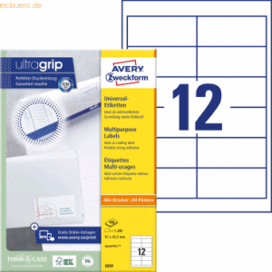 Avery Zweckform Universal-Etiketten ultragrip 97x42