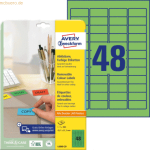 Avery Zweckform Etiketten Inkjet/Laser/Kopier 45.7x21.2mm Mini VE=960
